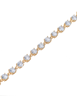 Колье крупные цирконии, золото