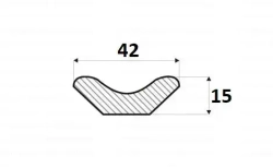 Плинтус деревянный напольный (сосна) сорт Экстра (без сучков) 15х42х1500 мм, 10 шт. (Сращенный) Согуд