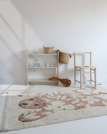 Стираемый коврик Nattiot Flower Bear (100 x 150 см), хлопок, бежевый