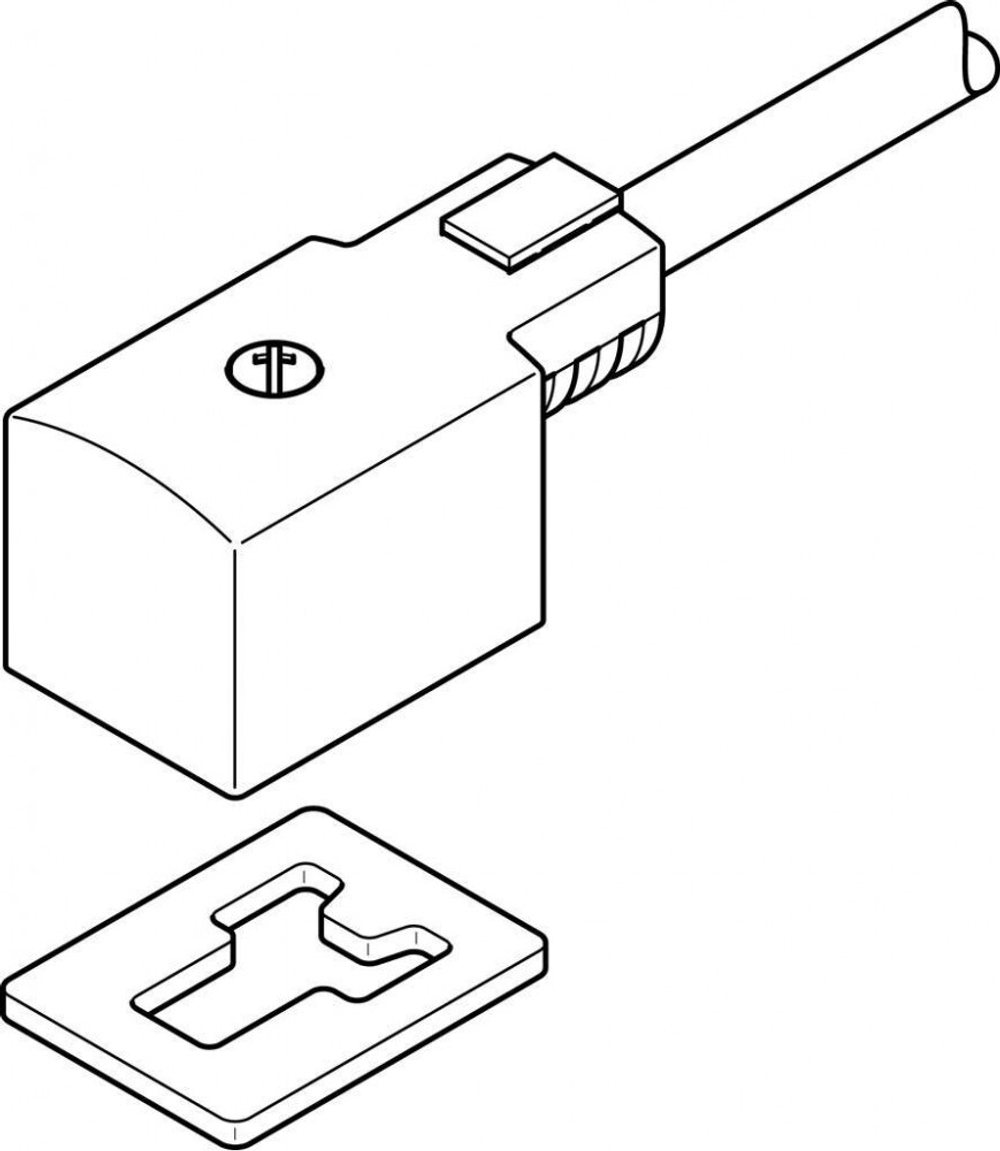 KMV-1-230AC-2,5 Штекерная розетка с кабелем