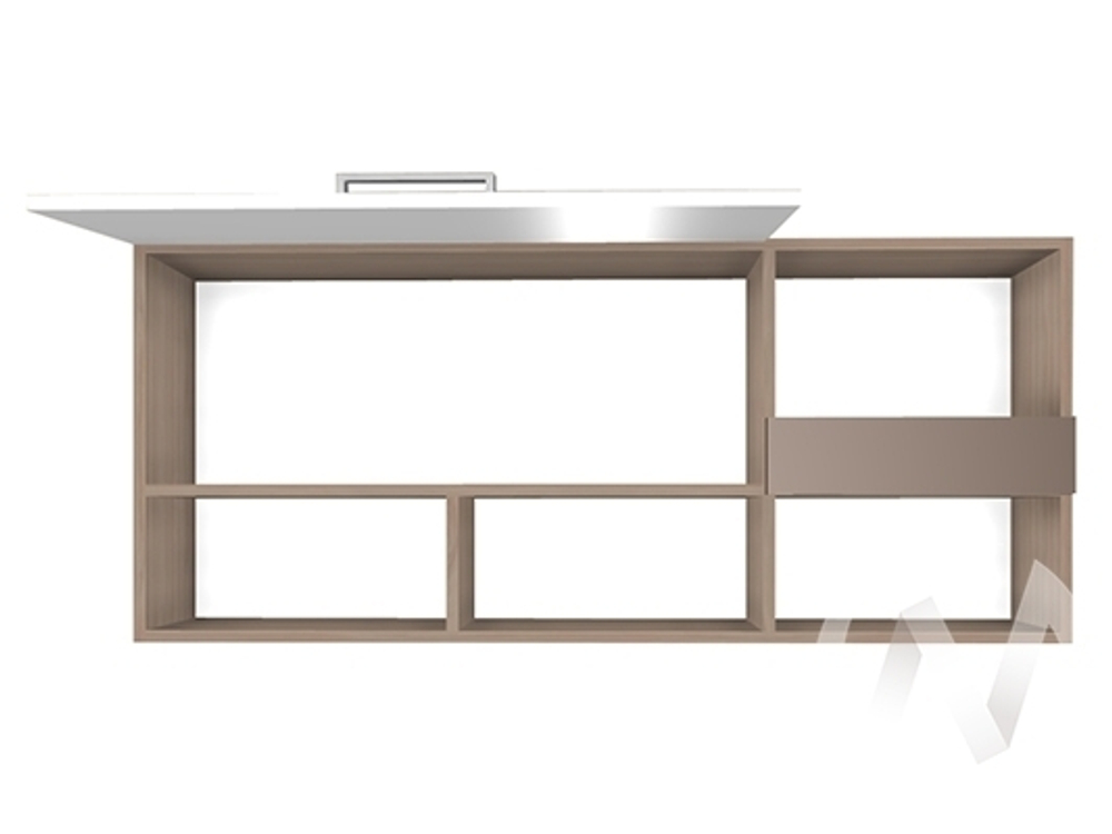 Полка 1 Walker М10 (ясень шимо светлый/белый)