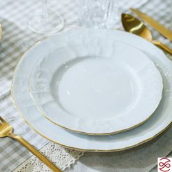 Набор тарелок Bernadotte Белый узор 17 см(6 шт)