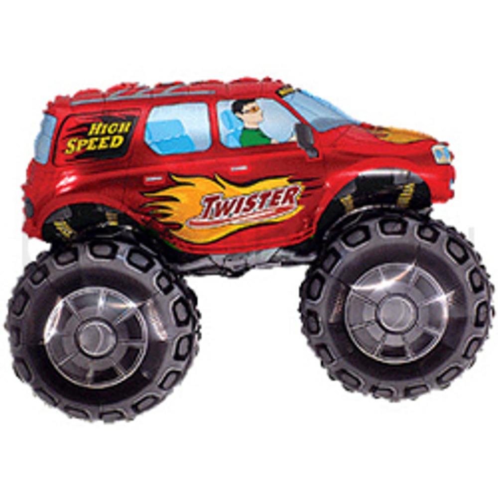 Шар (38''/97 см) Фигура, Бигфут, Красный, 1 шт.