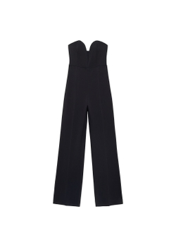 Structured sweetheart neckline jumpsuit