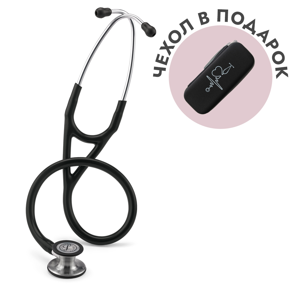 Стетоскоп Littmann Cardiology IV, черный, стальная акустическая головка (6152)