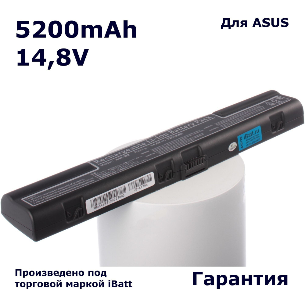 Аккумулятор iBatt 5200mAh, для M2N M2A M2E L3D M2400 M2400N L3200 L3800 L3000D L3C L3500H L3800C L3H M2400C L3400 L3000S L3500Tp M2Ne L3420 L3TP M2000A L3000H M2000E M2000N M2400Ne M2000C