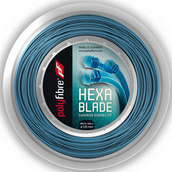 Теннисные струны Polyfibre Hexablade (200 m) - небесный