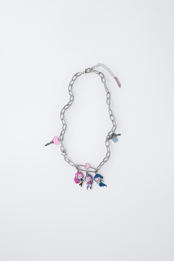 ZARA ОЖЕРЕЛЬЕ KPOP DEMON HUNTERS™ NETFLIX ©, СЕРЕБРИСТЫЙ