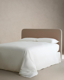 ZARA HOME САТИНОЙ ПОДОДЕЯЛЬНИК (300 НИТЕЙ), ЖЕЛТОВАТО-БЕЛЫЙ