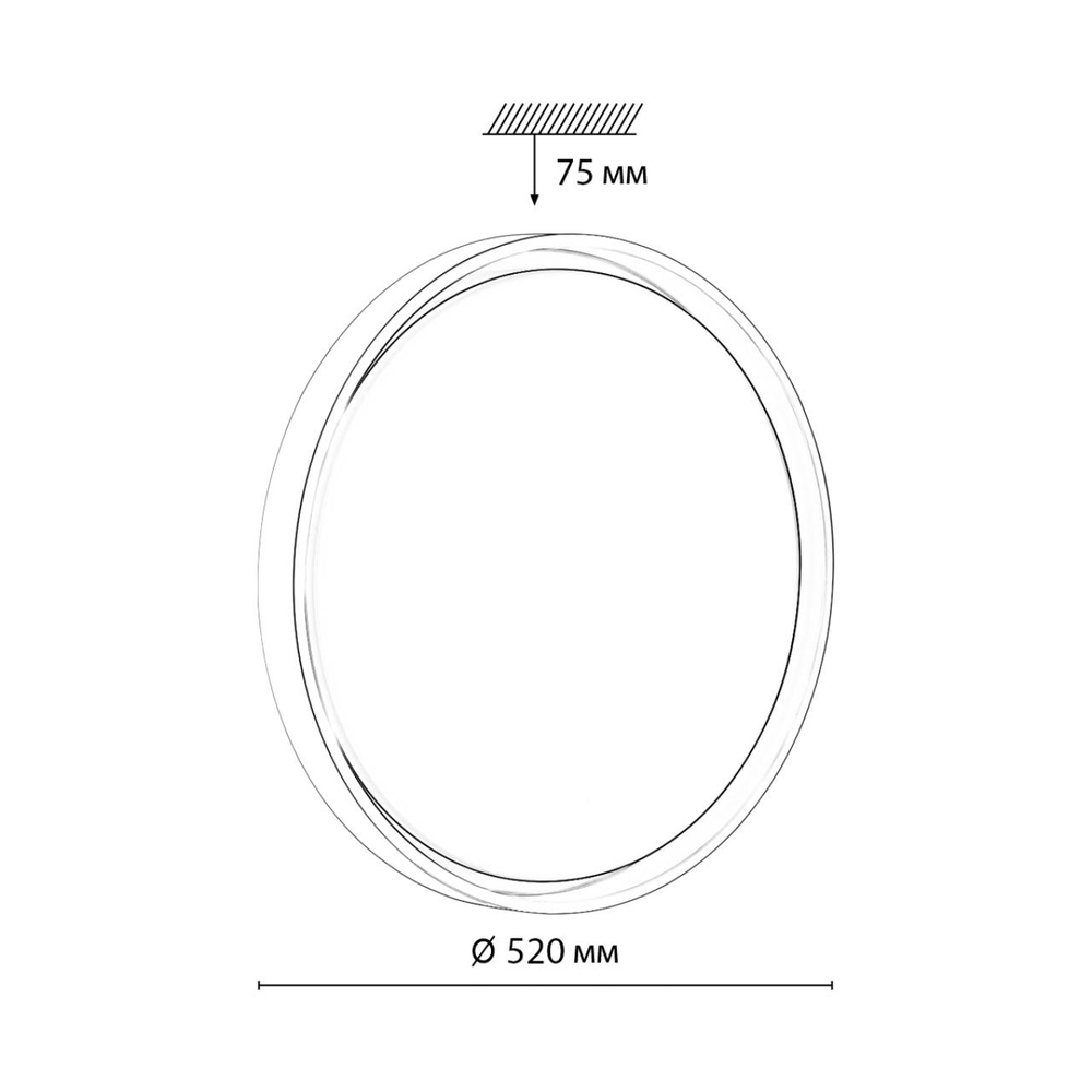 7645/ELN COLOR SN 158 Светильник пластик/белый/оранжевый LED 76Вт 3000/4000/6000К D520 IP43 CCT KISIL