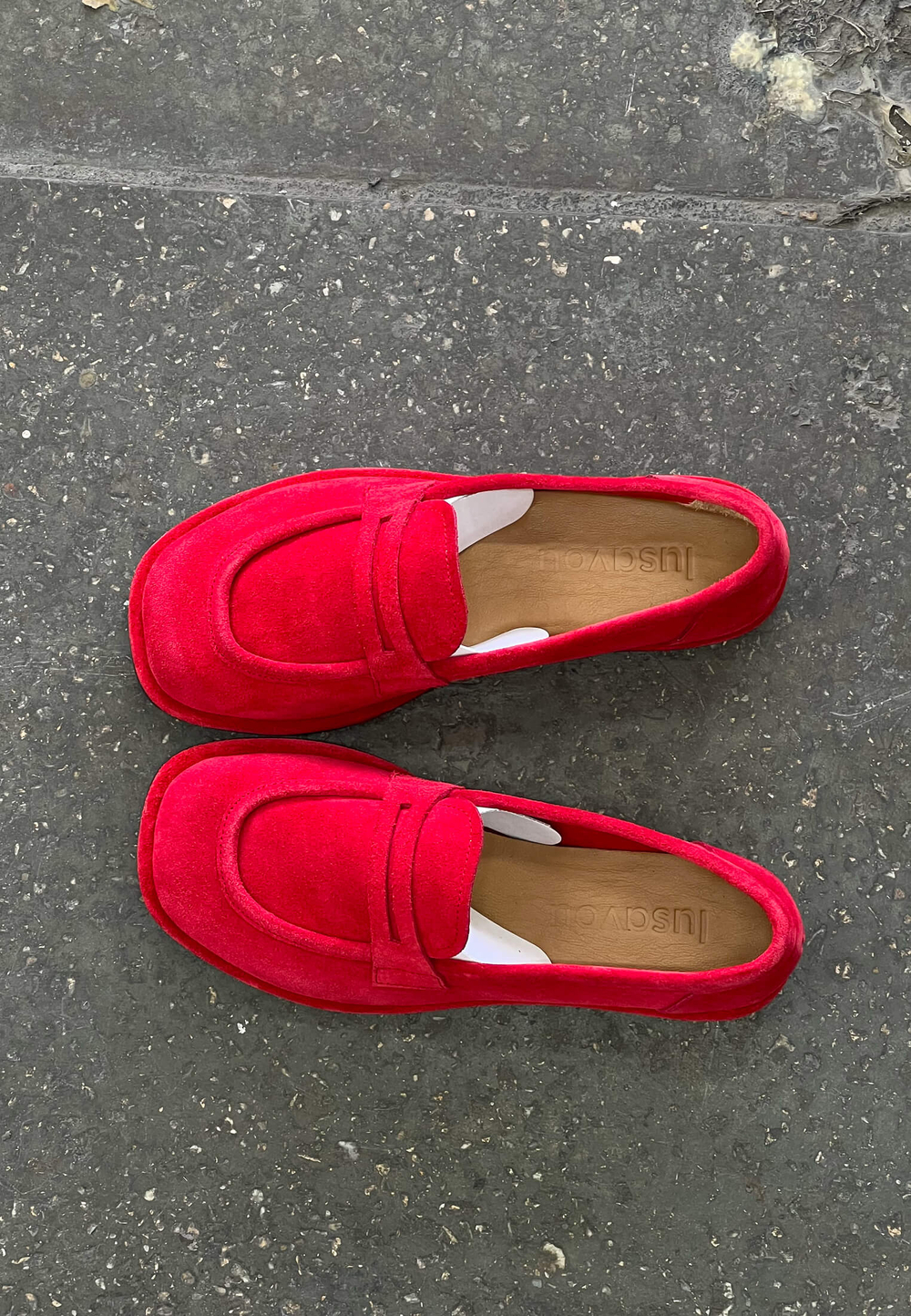 Лоферы // TRUE Red // Suede