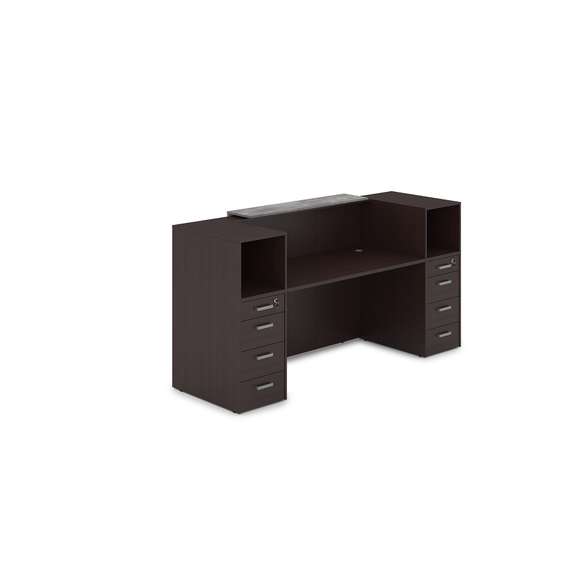 1КРТ-ДС.004 Комплект Ресепшн с фартуком ЛДСП (2232*763*1161) (без подсветки)