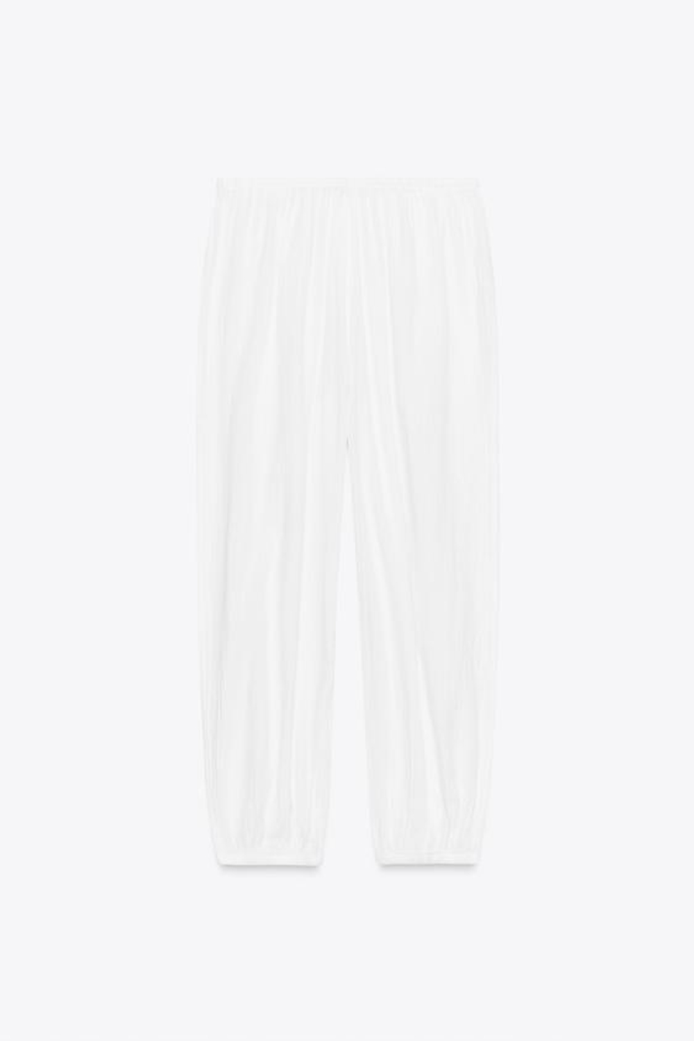 ZARA БРЮКИ-БАЛАХОНЫ, БЕЛЫЙ