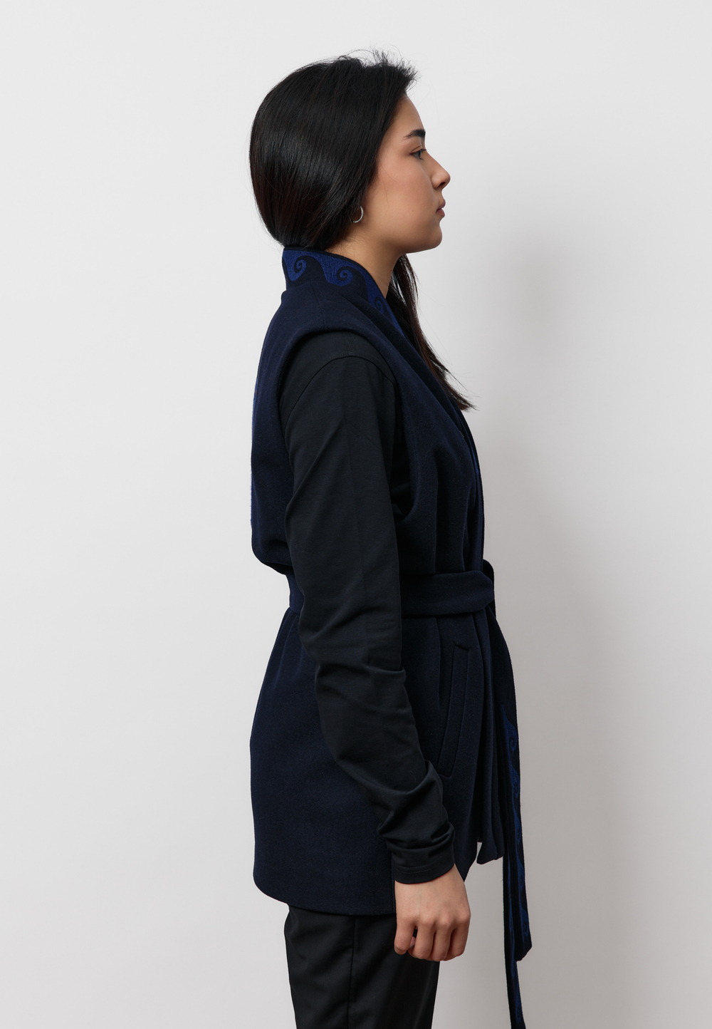 Жилет шерстяной OYU TOLQYN DARK BLUE