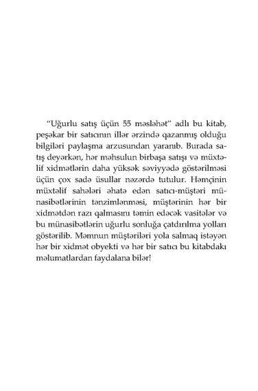 Uğurlu satış üçün 55 məsləhət