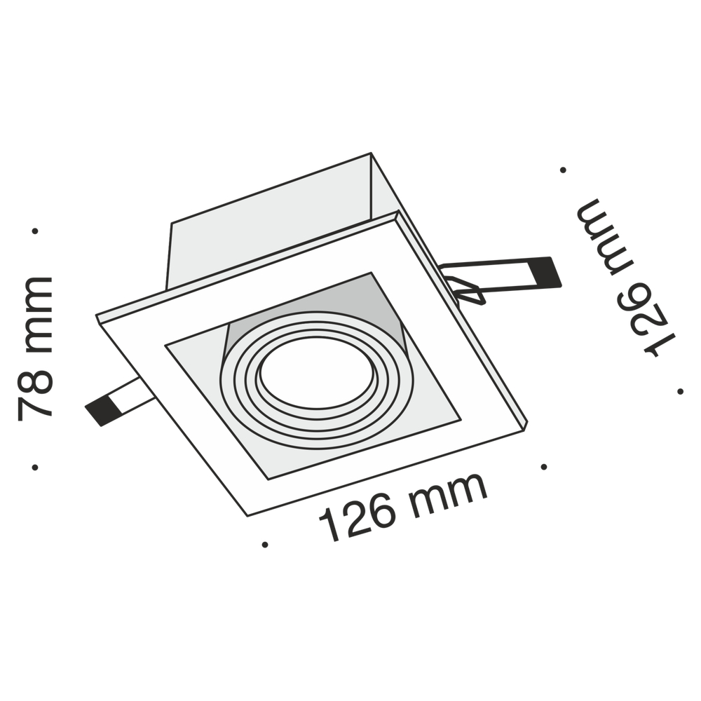 Встраиваемый светильник Maytoni Metal Modern DL008-2-01-S