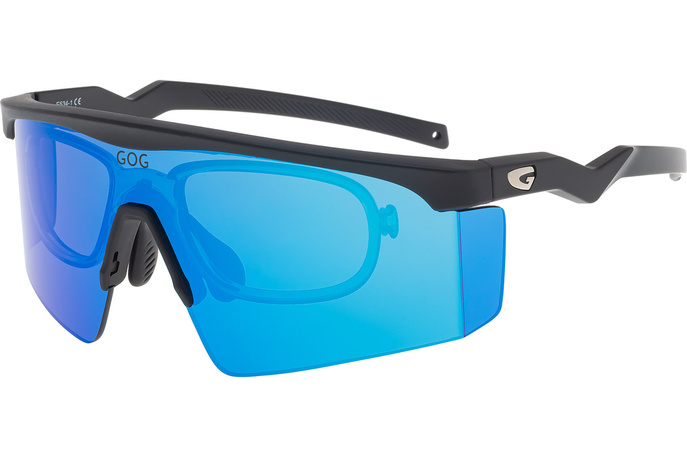 Спортивные очки с диоптриями GOG Sigurd / Matt Black / Reflex White-Blue