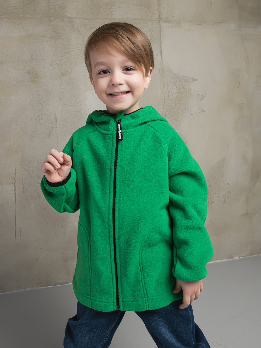 Толстовка флисовая "Дино" зеленый