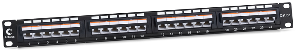 Патч-панель  Cabeus PLAN-24-Cat.5e-Dual IDC