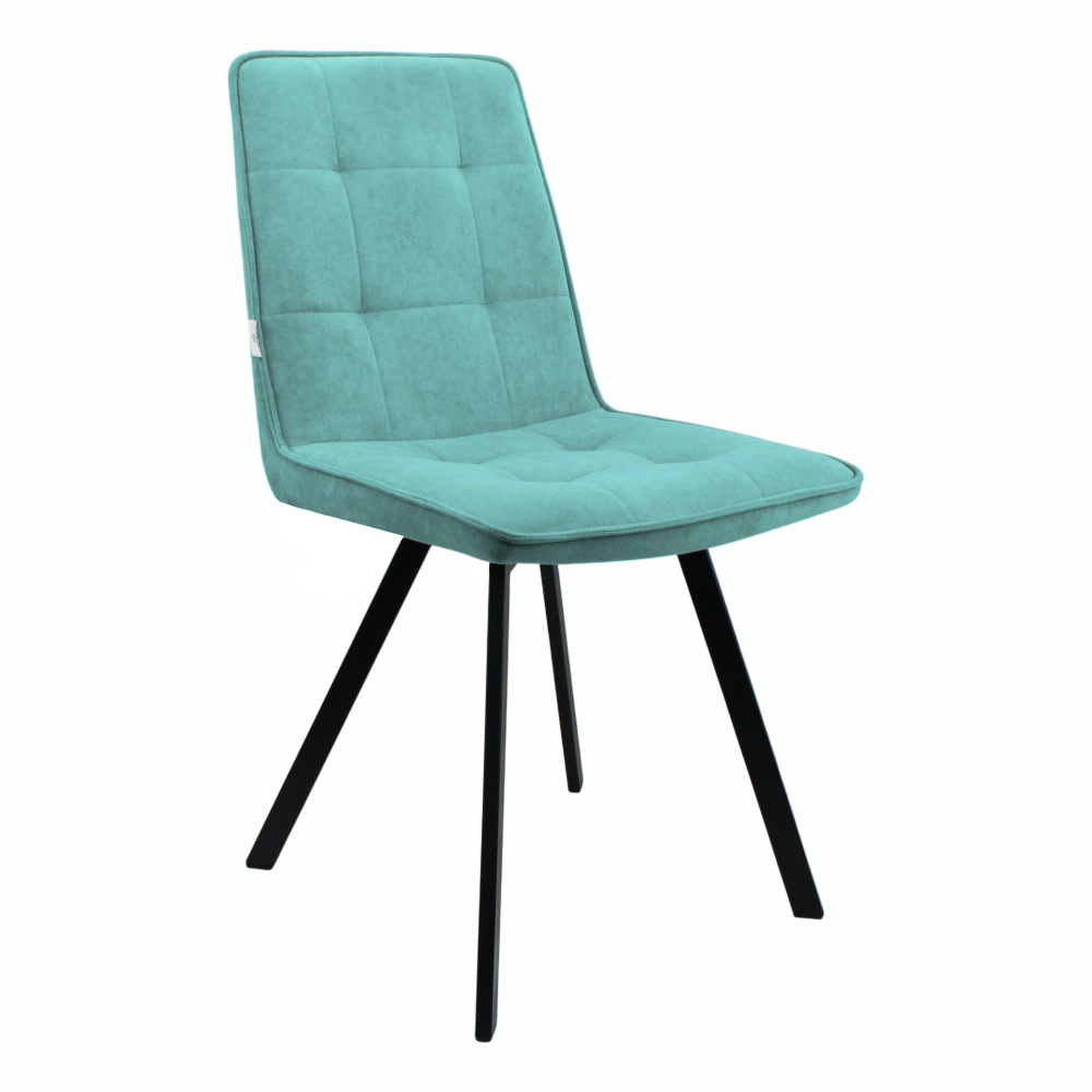 Стул "Ромул" (арт. 318). велюр Бренди В15 мятный, ножки черные