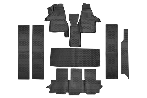 Коврики 3D в салон для VOLKSWAGEN Multivan Comfortline, 2015-2019, 8шт. (полиуретан)  AFM3DA38526210K