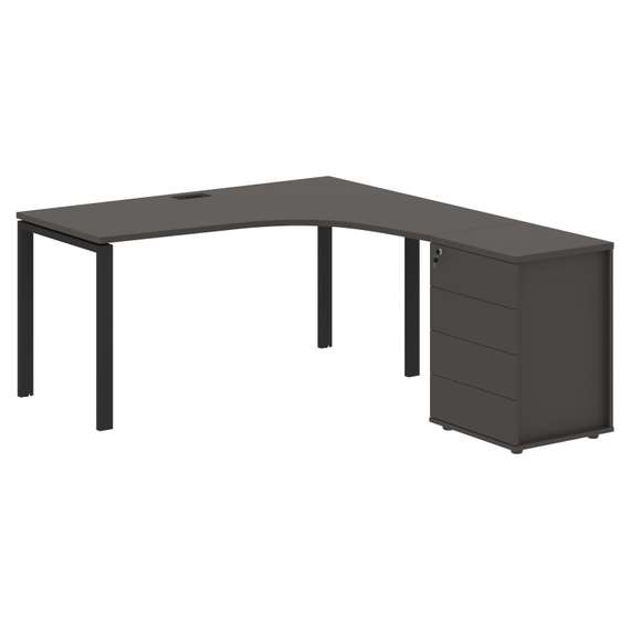 Стол эргономичный с тумбой EUCET 1518(R)  1560х1880х750 EDIS