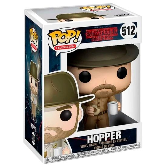 Фигурка Funko POP! TV Stranger Things Hopper w/Donut (512) 14425 / Фигурка Фанко ПОП! по мотивам сериала «Очень странные дела», Хоппер