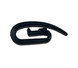 Крючок улитка, пластик, черный