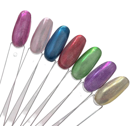 Втирка зеркальная синяя №3