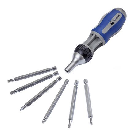 Цена на МАСТАК (049-7LB) Реверсивная отвертка с битами 7 в 1