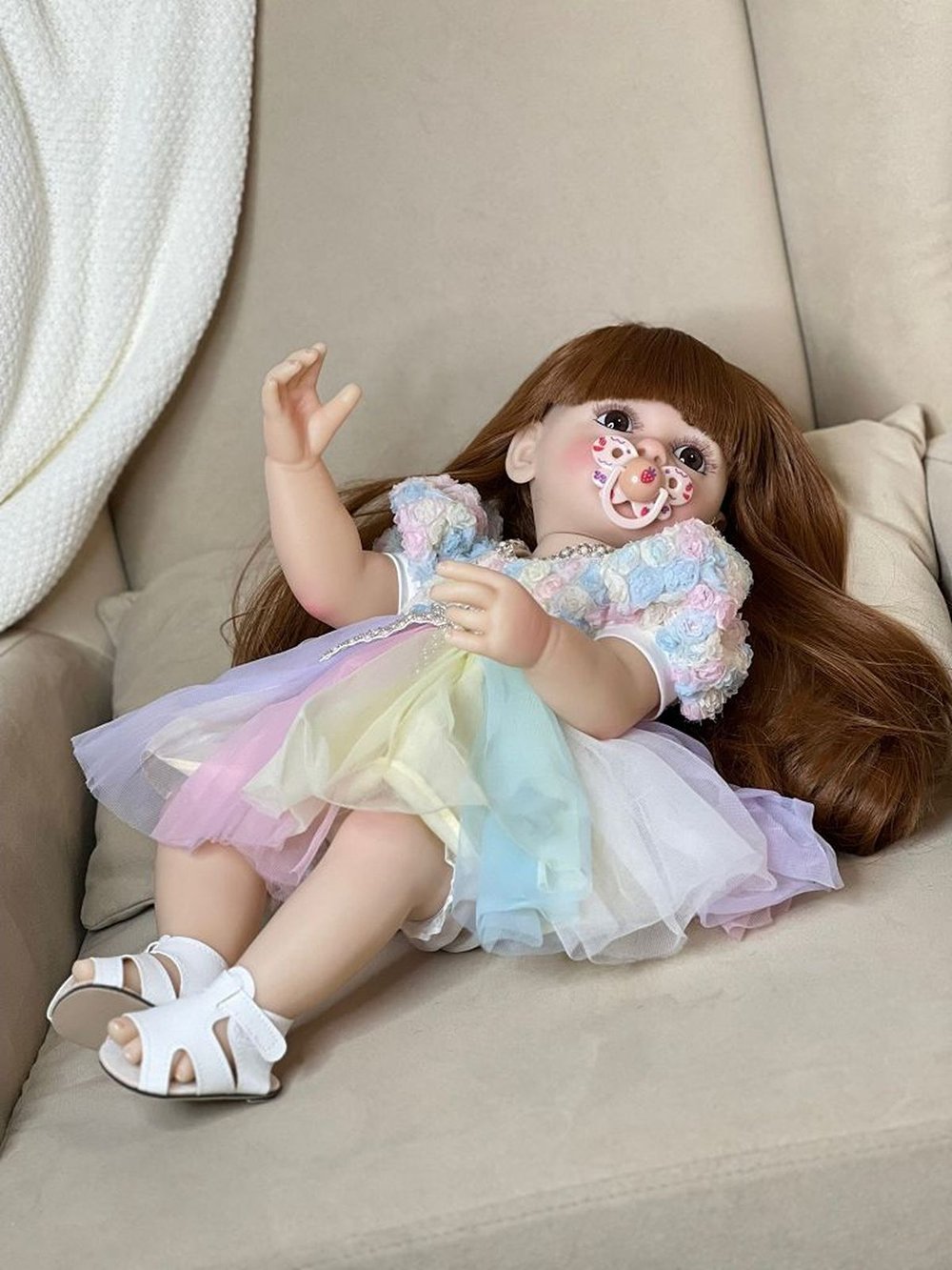 Кукла Реборн виниловая 55см в пакете (FA-540A)