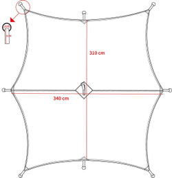 Max Fuchs Тент Hexagon Tarp 340x310