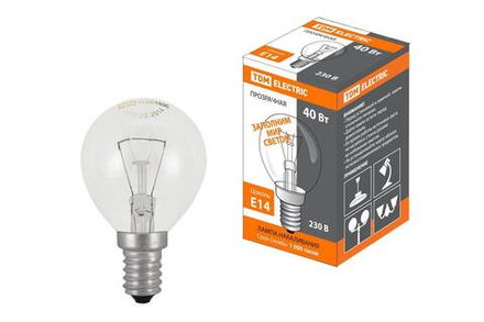 Лампа накаливания Е14 Шар 40Вт