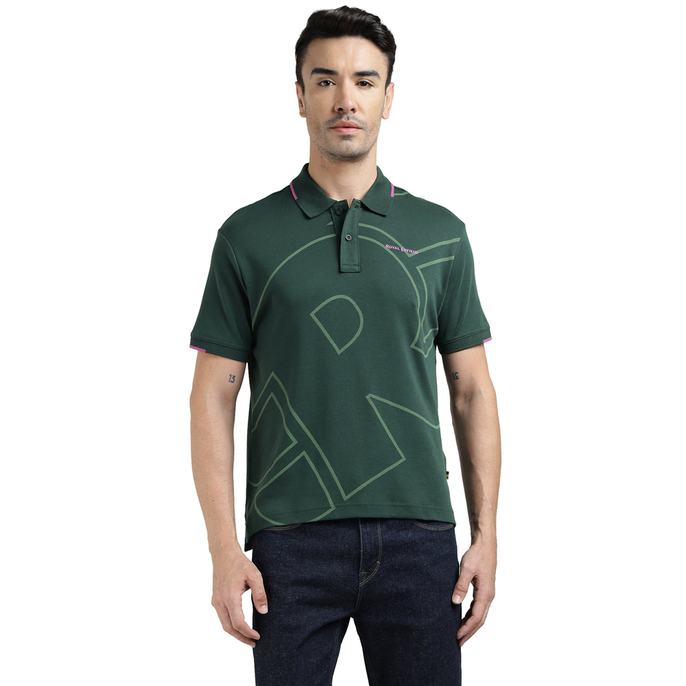 Футболка поло Royal Enfield R LOGO PRINTED INTERLOCK P