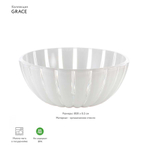 Салатник grace, ?20 см, акрил, белый