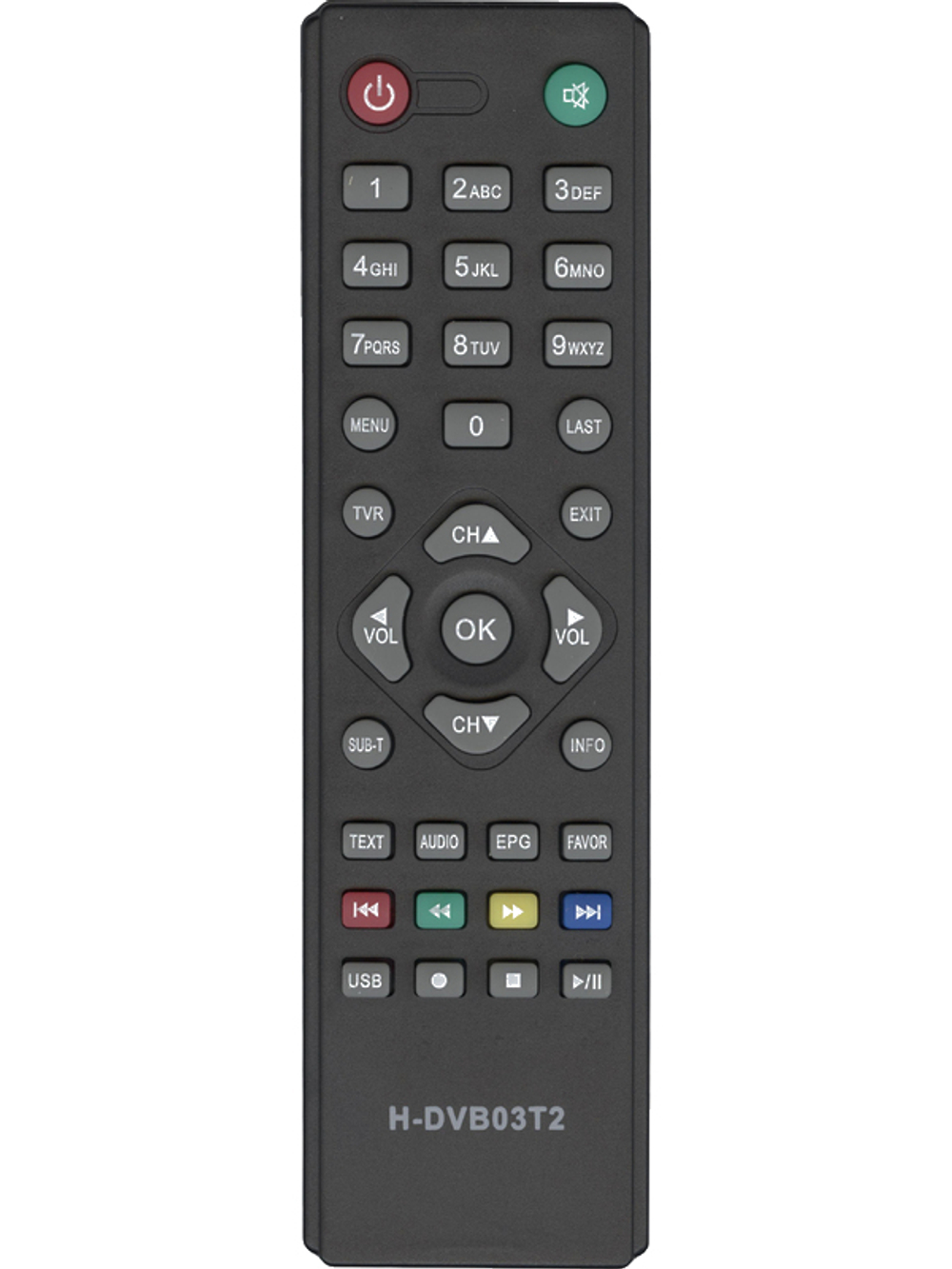 Пульт H-DVB03T2 (Supra SDT-96) для Hyundai /Supra/ D-Color/ WORLD VISION/ Rolsen/MYSTERY/Eplutus/Digiline  HOB755