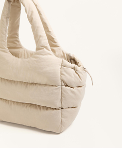 Oysho Мягкая сумка-шоппер, экрю