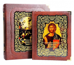 Иллюстрированный Новый Завет. Книга в кожаном переплете