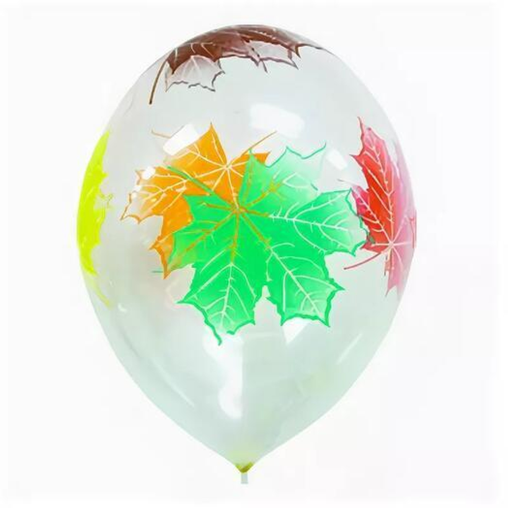 Шелкография кристалл 14" Лист Клен 5цв