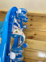 Ходунки "Весело шагать С", 8 силиконовых колес,  муз., игрушки (Alis) (синий)