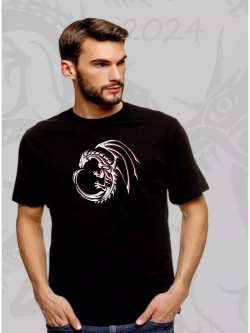 Футболка черная с драконом
