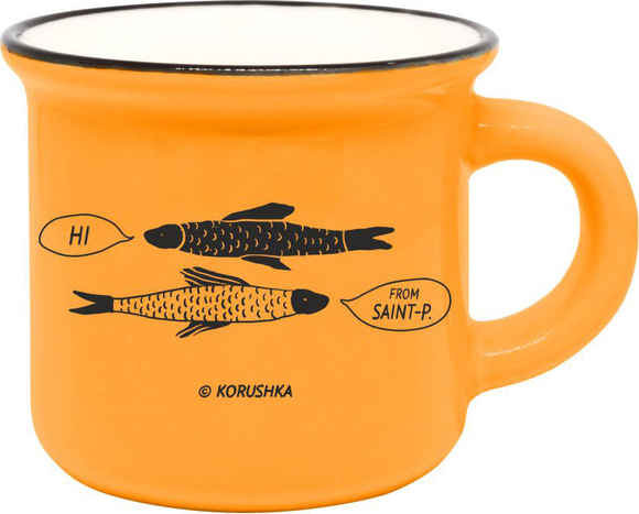 Мини-кружка "Корюшка из Санкт-Петербурга" (оранжевая)