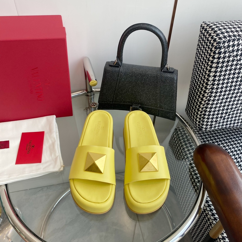 Valentino Roman Stud Slide Sandal