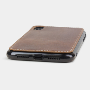 Чехол-накладка для iPhone XR из натуральной кожи теленка, цвета винтаж