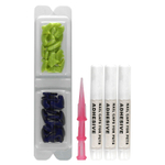 Kitty Caps, Набор колпачков для ногтей, средний, весенний зеленый с блестками, ультрафиолетовый, 44 шт.