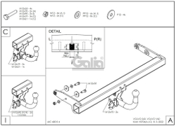 Оцинкованный фаркоп на Volvo S60 2010-2019, Volvo V60 2010-2019 (без электрики), Galia V0706C