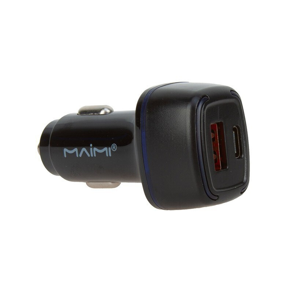 Автомобильный адаптер питания MAIMI CC119 PD QC 3.0  (черный)