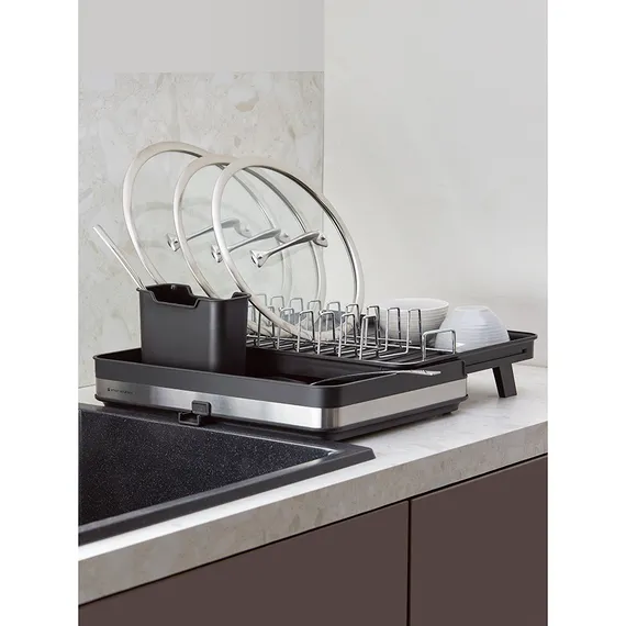 Сушилка для посуды atle раздвижная большая, черная