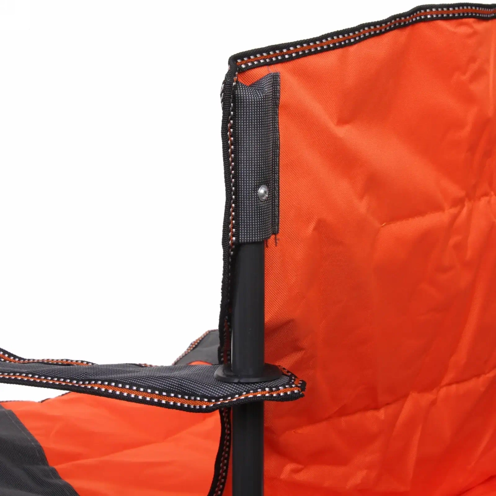 Кресло складное с подлокотниками до 120кг Турист 62*63*95см серо-оранжерое