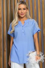 Блуза Колокольчик (голубая) Б13406-18М LT Collection